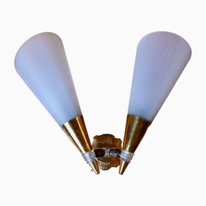 French Double Wall Light, 1950