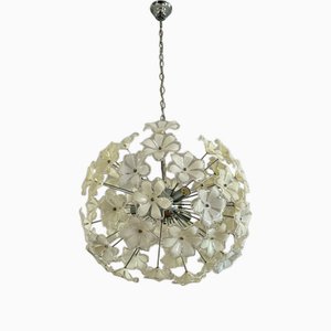 Lustre Fleur Hollywood Regency Sputnik en Acrylique, 1980s
