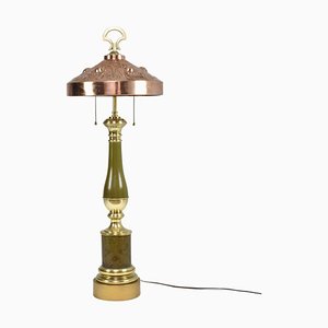 French Art Nouveau Table Lamp in Brass and Copper, 1890s