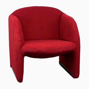 Vintage Ben Armlehnstuhl aus rotem Stoff von Artifort