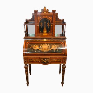 Antiker italienischer Zylinder Schreibtisch, 1880