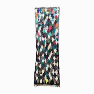 Vintage Cotton Moroccan Runner Rug, 1980s