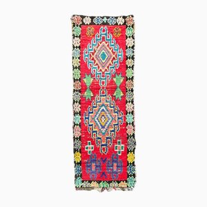 Vintage Red Cotton Moroccan Rug, 1980s