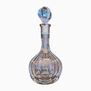 Deutsche Vintage Kristallglaskaraffe mit Hals aus Sterling Silber von Gayer + Krauss, 1980er