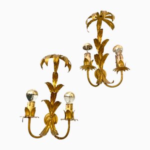 French Vegetable Wall Lights from Maison Jansen, Set of 2