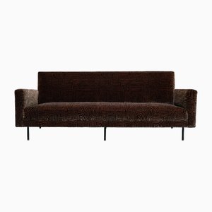 Canapé en Velours Jacquard Dedar à Motifs par Florence Knoll Bassett pour De Coene, Belgium, 1950s