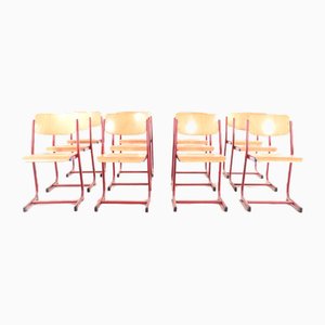 Chaises d'École Vintage, 1950s, Set de 12