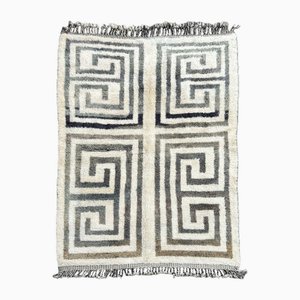 Geometrischer Mid-Century Modern Marokkanischer Berber Wollteppich