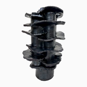 Große Brutalistische Skulpturale Studio Keramik Vase von Gisbert & Barbara Haberland, Berlin, Deutschland, 1970er