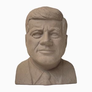 Vintage John F. Kennedy Keramik Spardose Büste von Søholm, 1980er
