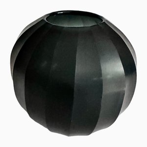 Art Nouveau Glass Vase with 18-Fold Facet Cut, 1930s