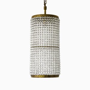 Lampada Art Nouveau in cristallo di Josef Hoffmann per Lobmeyr, Vienna, fine XIX secolo