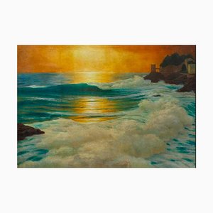 Eduard Kasparides, Sea Surf, 1923, Oil on Canvas