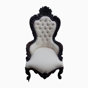 19th Century Carved Mahogany Armchair