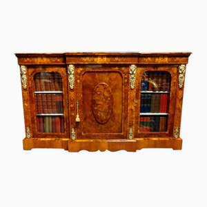 Burr Walnut and Marquetry Credenza, 1870s
