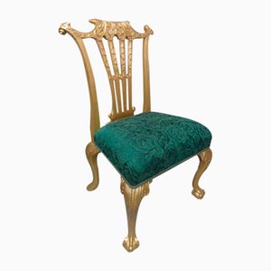 Georgian Green Gilt Chair