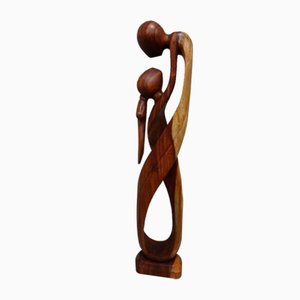 Brown Hardwood Carved Sculpture