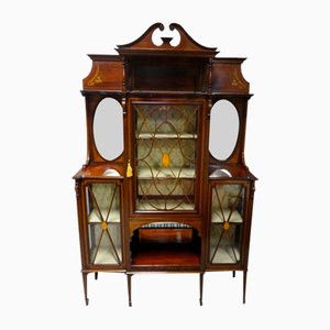 Outstanding Mahogany Inlaid Display Cabinet