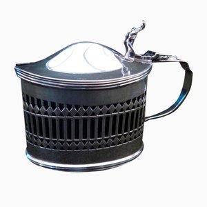 Ovaler Silber Senftopf Chester 1905
