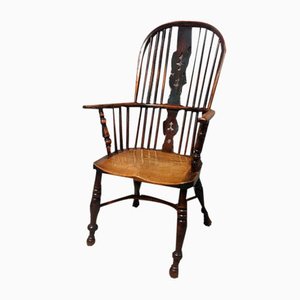Hoher Windsor Stuhl aus Eibenholz