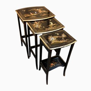 Chinoiserie Satztische, 3er Set