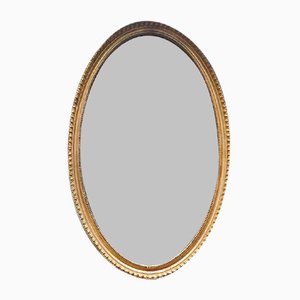Antique Edwardian Oval Gilt Mirror