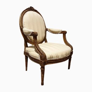 Antique Louis XV French Gilt Armchair, 1880
