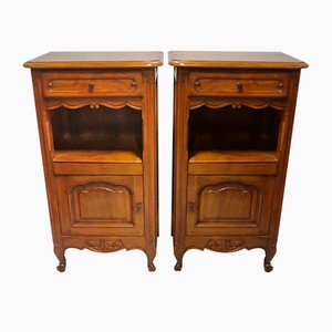Vintage Nachttische aus Kirschholz, 2er Set
