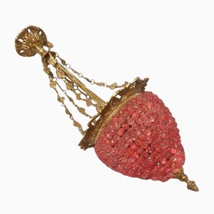Vintage Gilt Brass Lantern Pendant