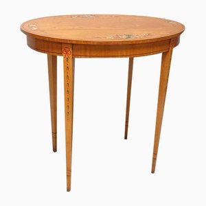 Mesa auxiliar vintage de madera satinada