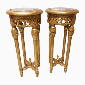 Französische Vergoldete Torchere Ständer, 2 . Set