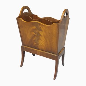 Vintage Mahogany Magazine Rack, 1920