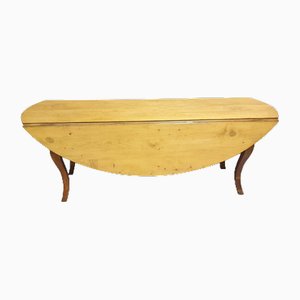 Large French Fruitwood and Pine Farmhouse Kitchen Table, 1880s