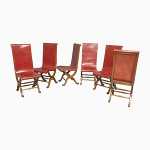 Vintage Walnut Dining Chairs, Set of 6