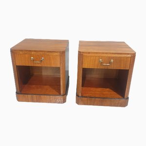 Rosewood Bedside Cabinets, Set of 2