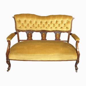 Vintage 2-Sitzer Sofa mit Intarsien