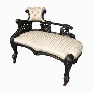 Ebonisierte Miniatur Chaiselongue