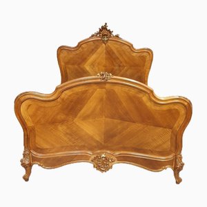 French Walnut and Parcel Gilt Bed