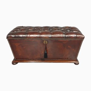 Regency Ottomane aus Messing und Leder