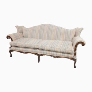 Mahagoni Sofa aus Stoff und Mahagoni