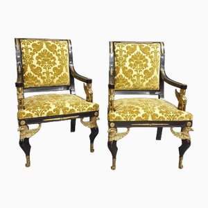 Poltrone Impero, Francia, fine XIX secolo, set di 2