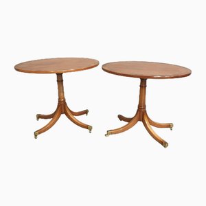 Mahagoni Lampentische, 2er Set