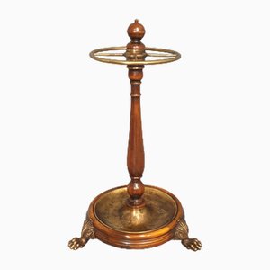 Victorian Mahogany Brass Stick Stand, 1880s