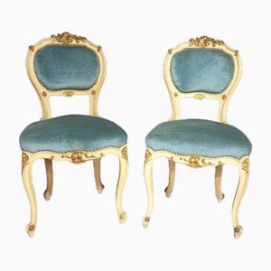 Set of French Painted Boudoir Chairs