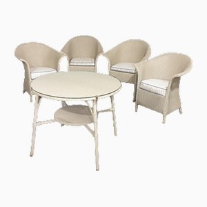 Table et Chaises pour Véranda de Jardin par Lloyd Loom, Set de 5
