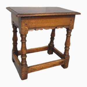 Vintage Hocker aus Eiche, 1920er