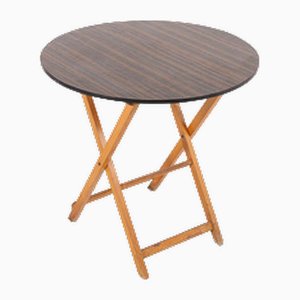 Modern ItalianFoldable Round Table, Italy, 1970s
