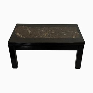 Mid-Century Fossilized Stone Rectangular Coffee Table attributed to Etienne Allemeersch, 1970s
