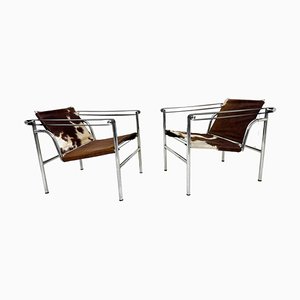 Set of Mid-Century Modern LC1 Armchairs attributed to Le Corbusier, Pierre Jeanneret for Cassina