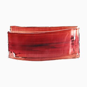 Emma Godebska, Red Flow II, Painting on Canvas, 2024, Framed